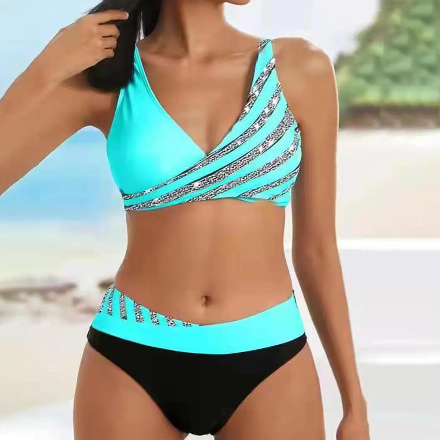 Womens Swimsuit Fashion Split Sexy Bikini With Bra Pads And No Steel Bra two piece Swimming Costume купальник женский раздельный