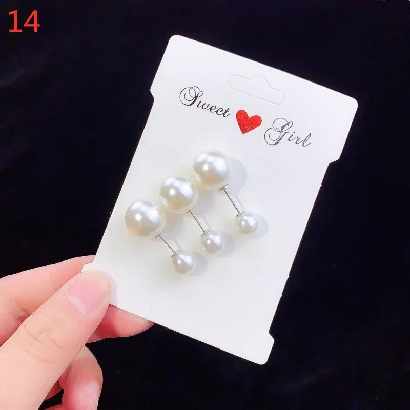 6PCS Brooch Set Big Beads Fashion Clothing Brooches for Women Pearl Lapel Pin Sweater Dress Brooch Pins Badge Buckle Accessories