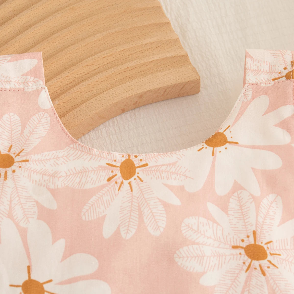 Baby Girl Dress Summer Bow And Daisy Pattern Halter Puffy Casual Girl Kid's Dress Cute Beach Baby Girls Princess Dresses