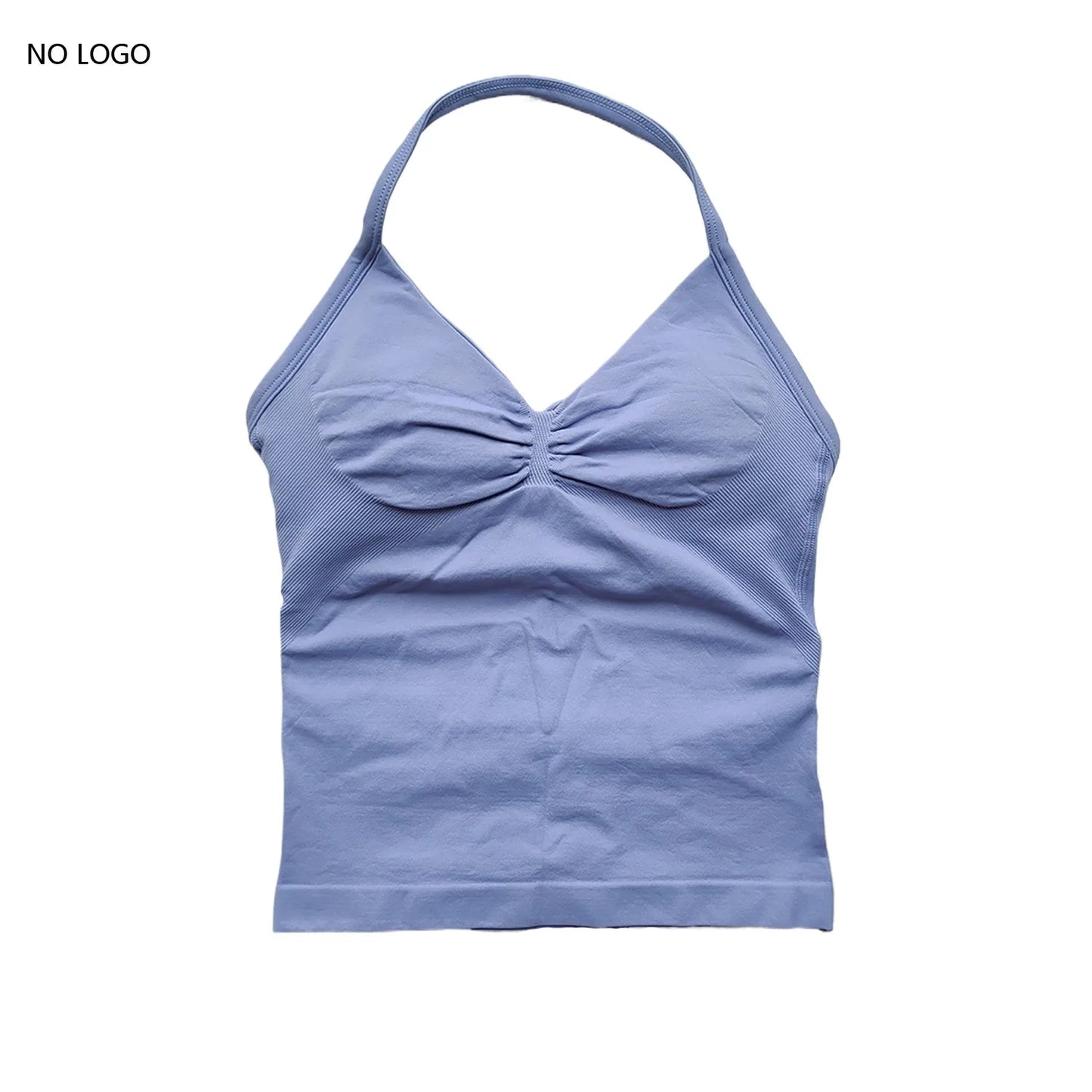 ARFTE Longline Strappy Gym Top Backless Gym Clothes Women Scrunch Built-in Bra With Removable Cups Yoga Tank Tops