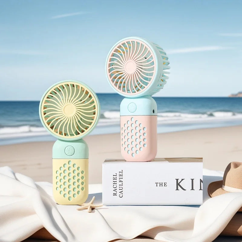 2025 New Handheld Charging Fan Cartoon Cute Small Student Charging Small Fan Portable Mini USB Fan Mini Pocket