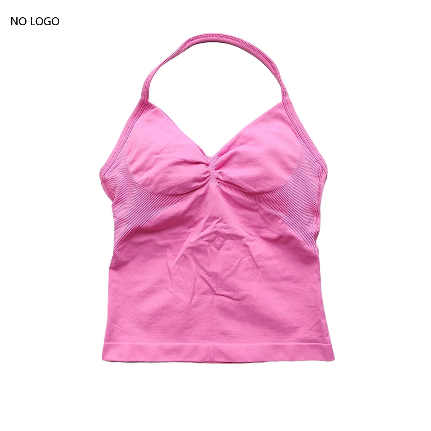 ARFTE Longline Strappy Gym Top Backless Gym Clothes Women Scrunch Built-in Bra With Removable Cups Yoga Tank Tops