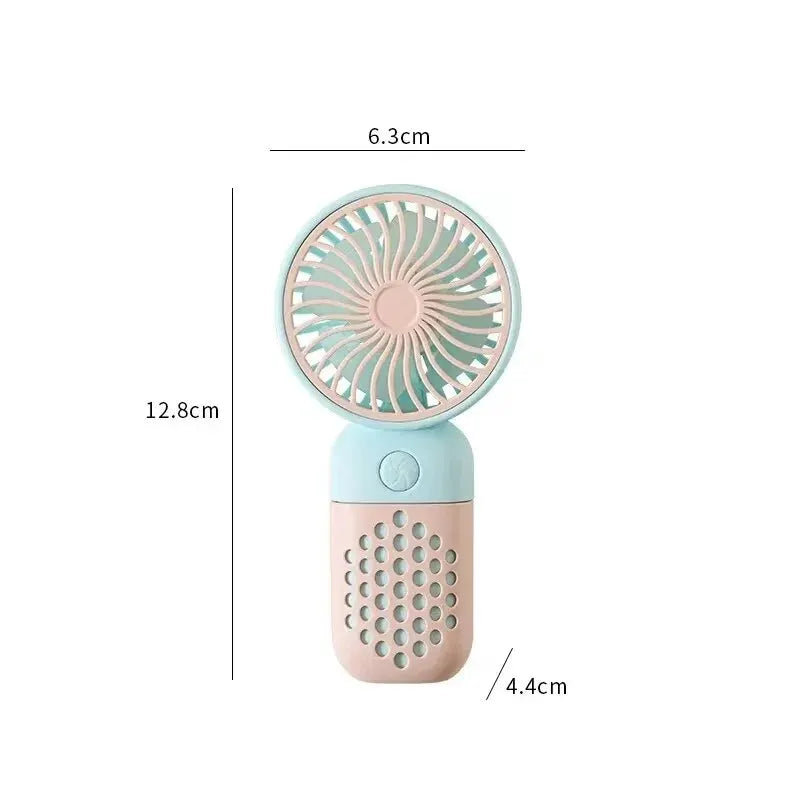 2025 New Handheld Charging Fan Cartoon Cute Small Student Charging Small Fan Portable Mini USB Fan Mini Pocket