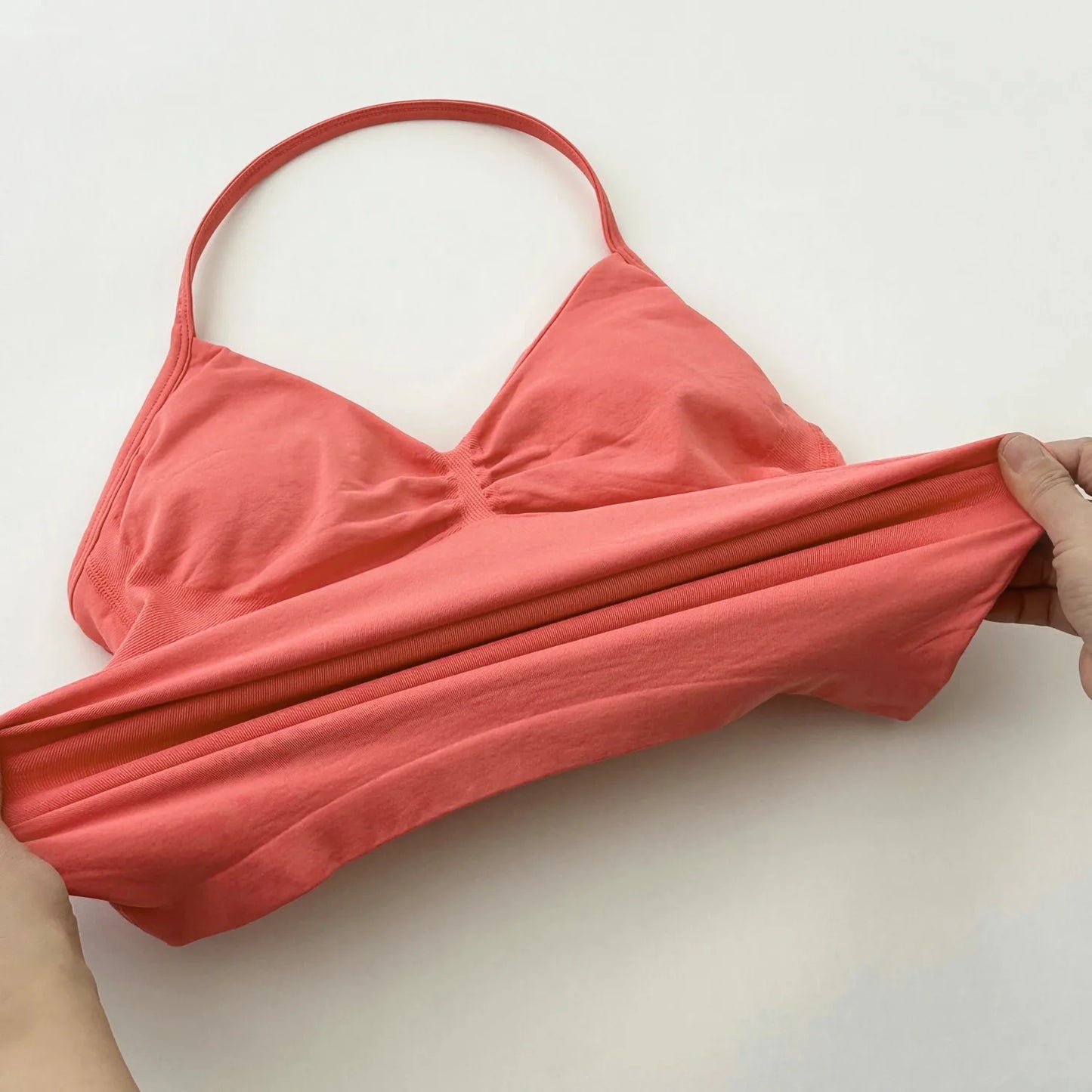 ARFTE Longline Strappy Gym Top Backless Gym Clothes Women Scrunch Built-in Bra With Removable Cups Yoga Tank Tops