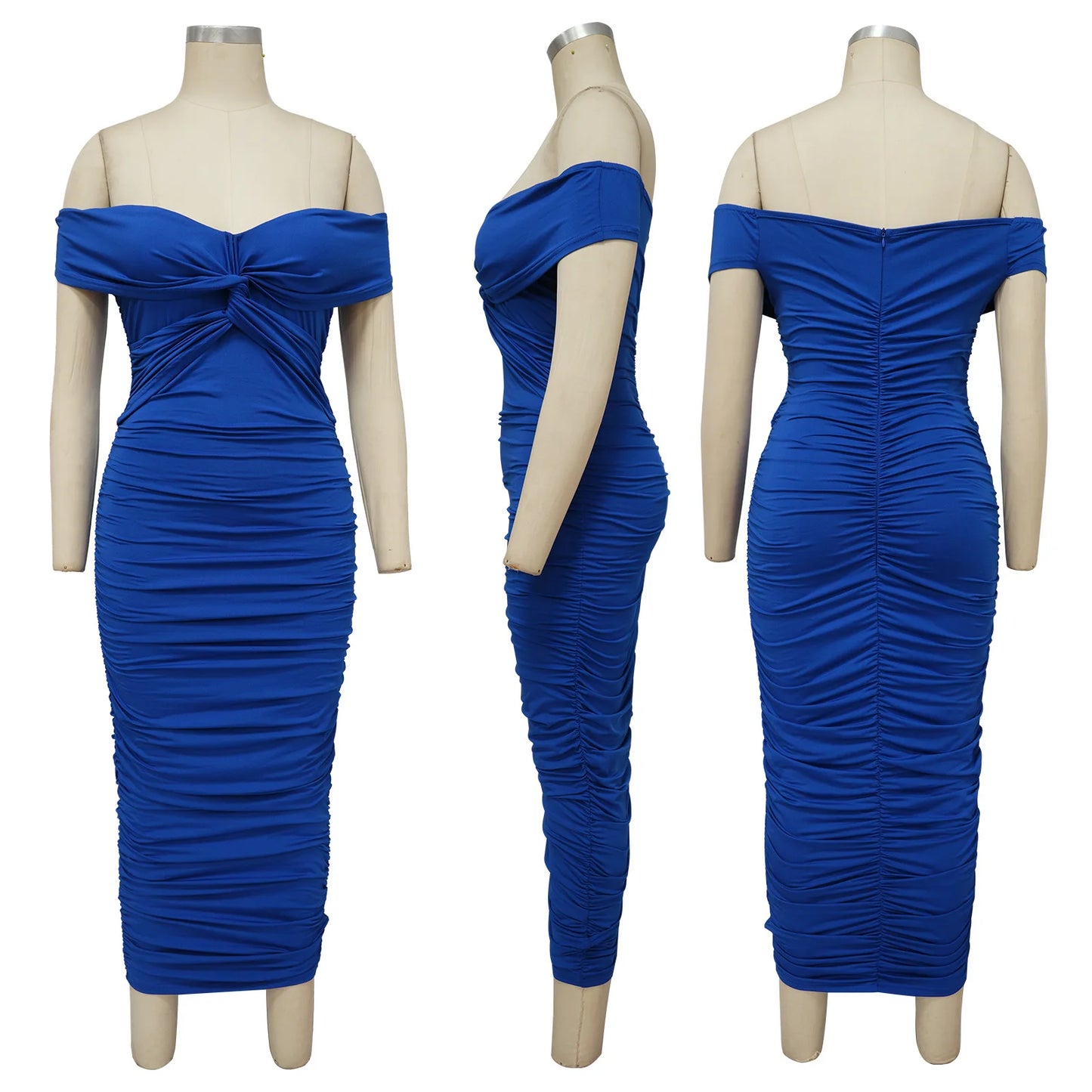 Women Evening Dresses V-neck Pleated Cocktail Elegant Party Dress Off The Shoulder Birthday Formal Prom Dresses XSY034 vestido