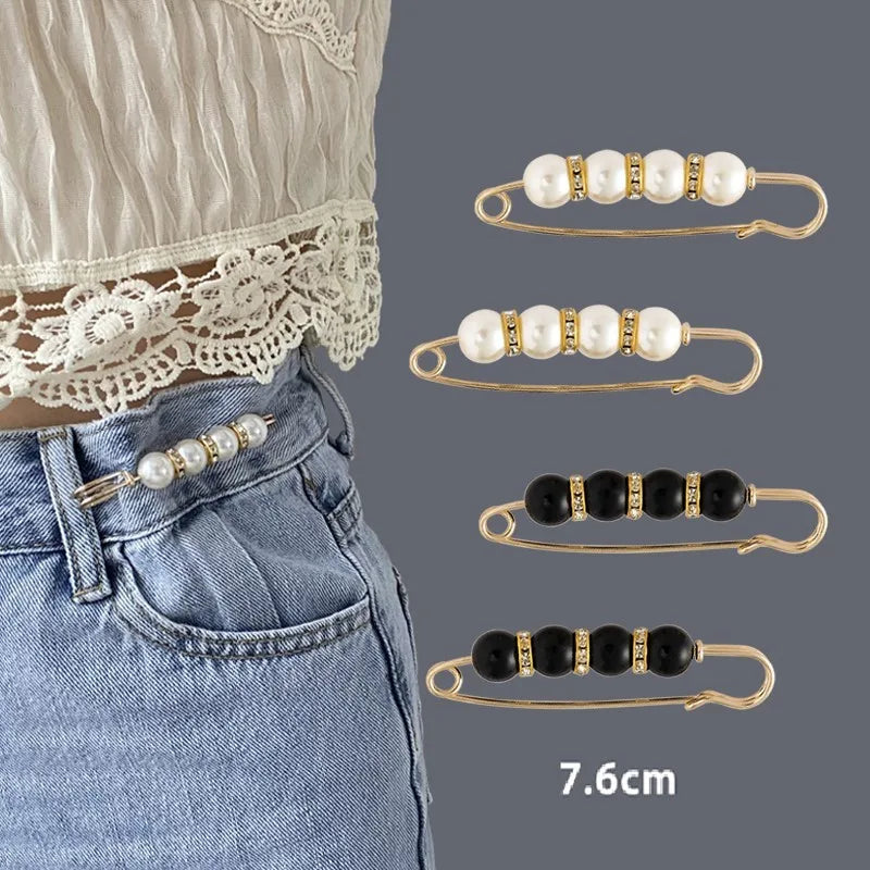 6PCS Brooch Set Big Beads Fashion Clothing Brooches for Women Pearl Lapel Pin Sweater Dress Brooch Pins Badge Buckle Accessories
