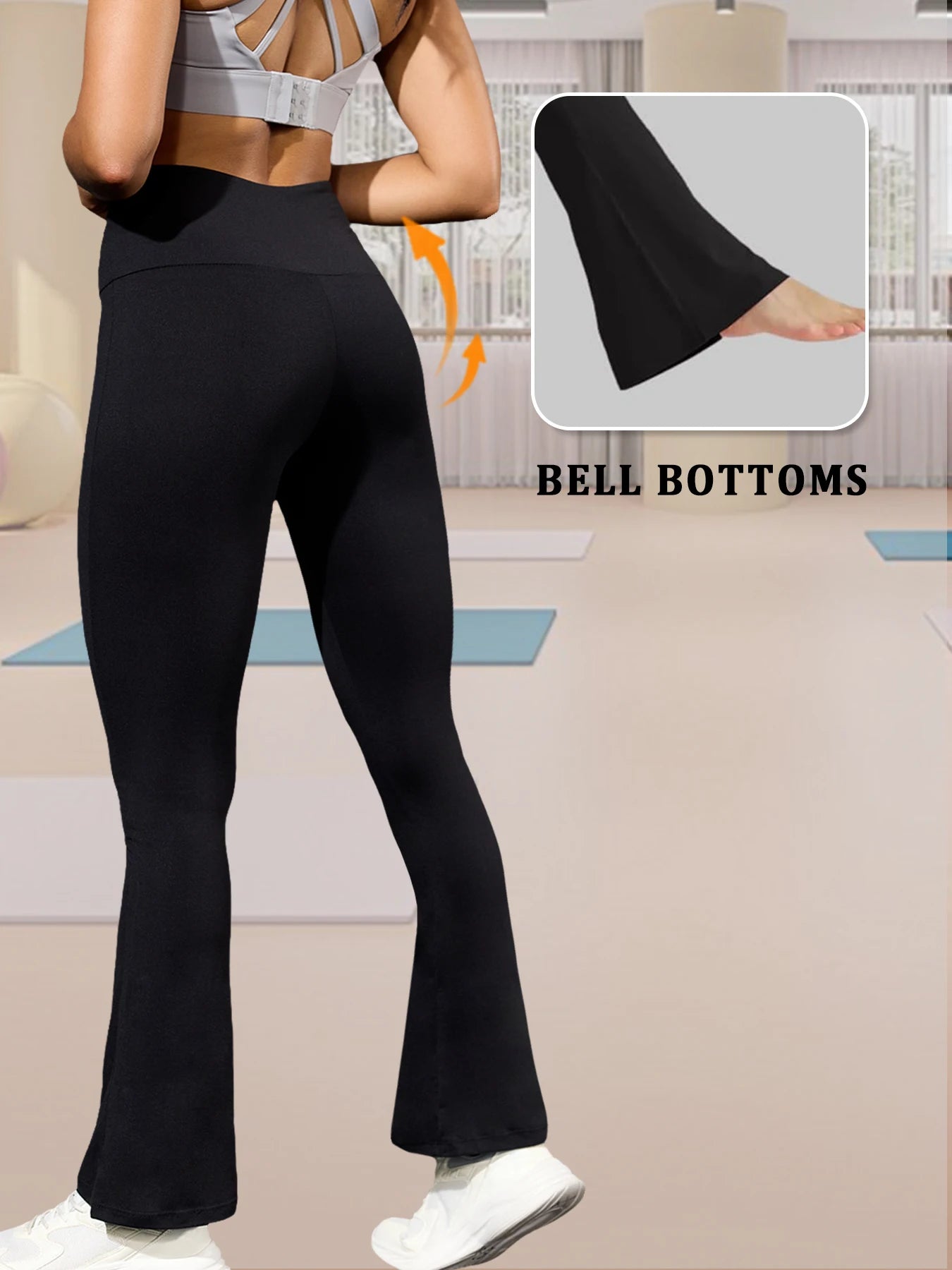 5 Pack Women's Super Soft Flare Pants High Waisted Tummy Control Workout Yoga Push Up Gym Fitness Leggings Bell Bottoms